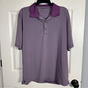 UNTUCKit men's performance polo, XL, purple/gray, golf, athletic, outdoors